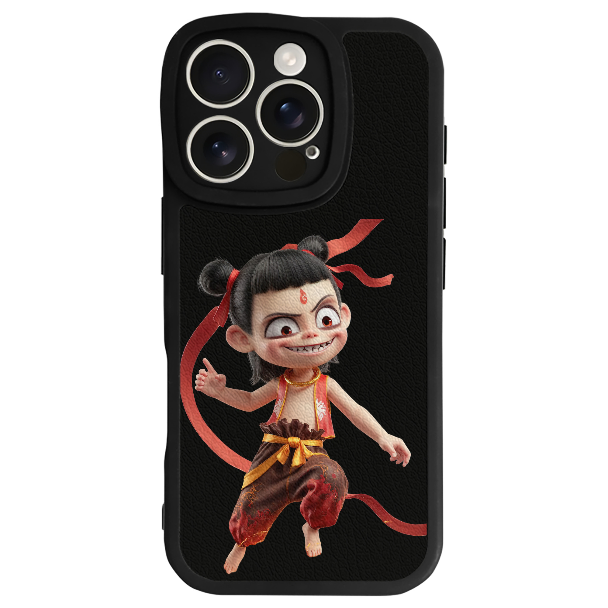 （画像用） Ne Zha 2 ナタ 魔童の大暴れ 【iPhone 16シリーズ対応】シリコンスマホケース（レザー調） 材質：シリコン